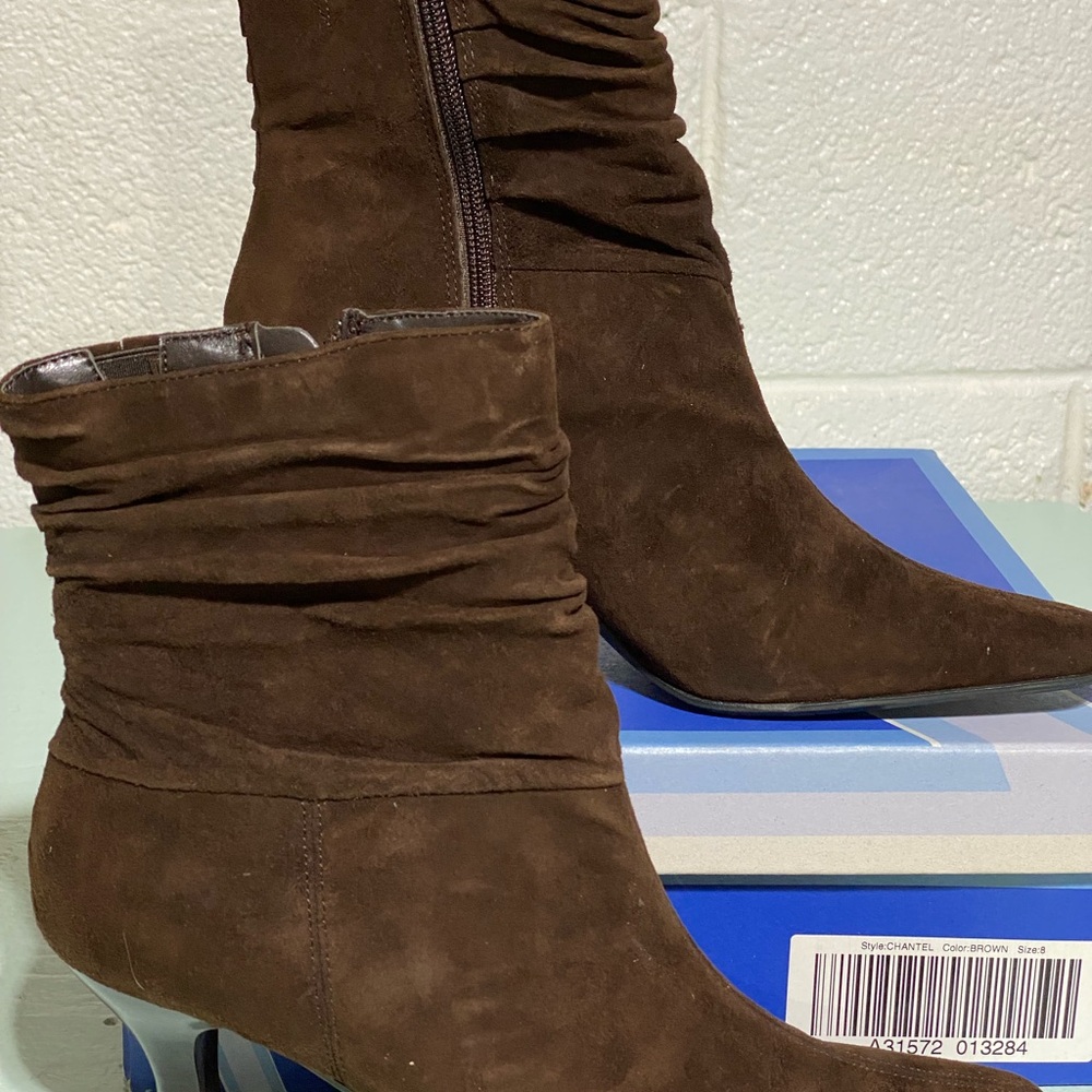 Brown Suede Women's Ankle Boots